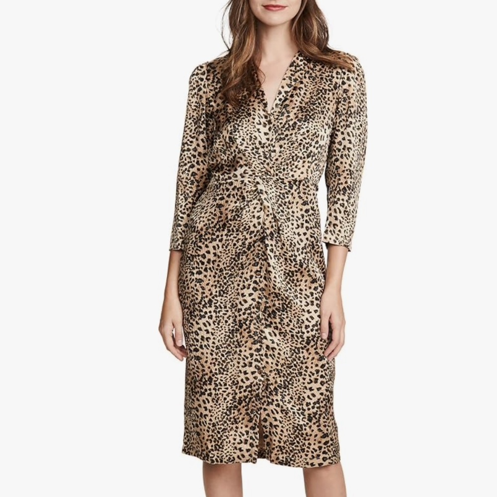 Rebecca Taylor Lynx Silk Shirt Dress NWT Size 8